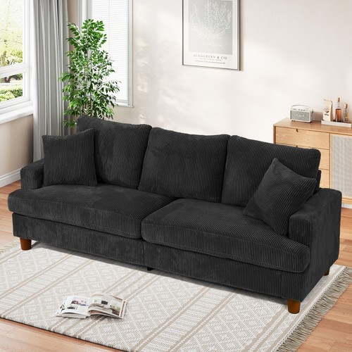 Corduroy sofa sitzer - corduroy, modern