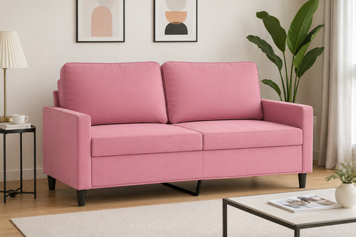 Sitzer sofa rosa samt 140cm - samt,