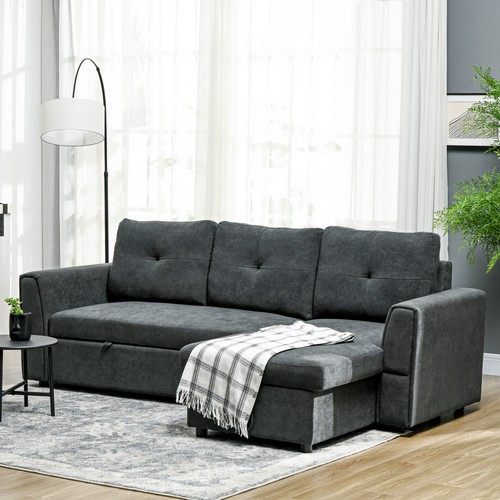 Homcom schlafsofa ecksofa - homcom, mit
