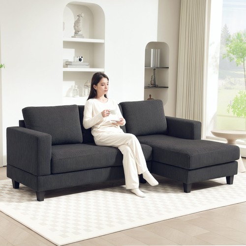 Homcom ecksofa couch mit - ecksofa,